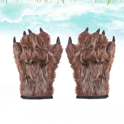 Halloween Decoration Gloves Wolf Claw Props Cosplay Costumes Realistic Ghost Adult Monster Hands Paw for Prop Cosplay Party