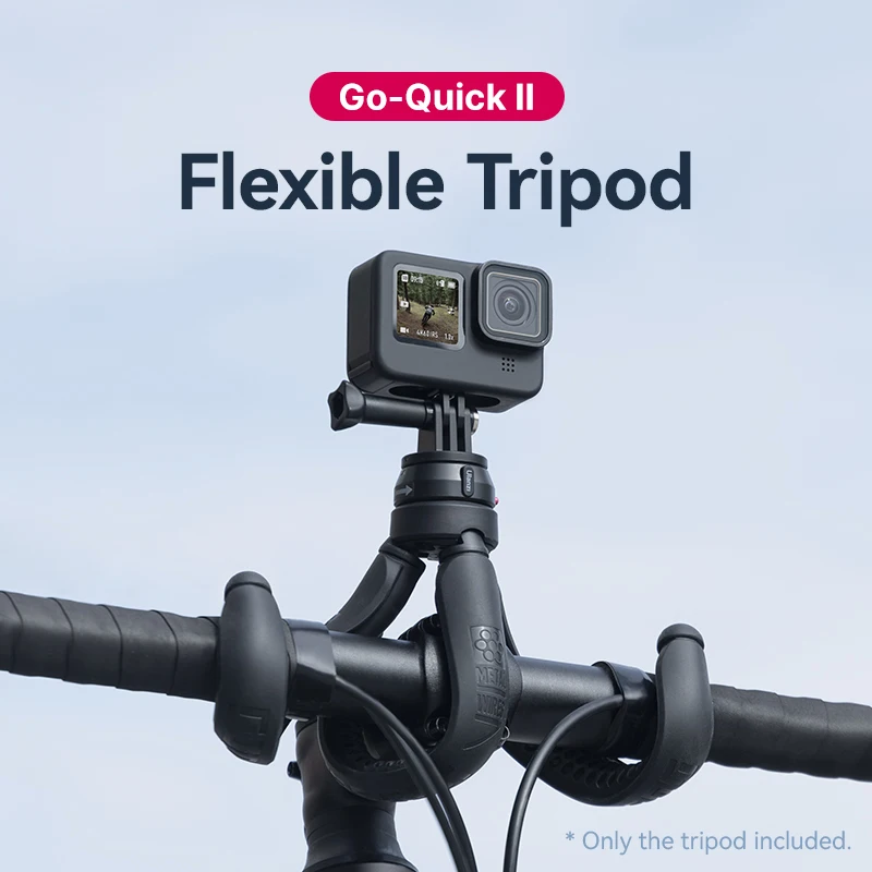 Ulanzi Go-Quick II Flexible Tripod Octopus Tripod Selfie Stick Desk Tripod with Gopro Adapter 1/4\'\' Mount Adapter