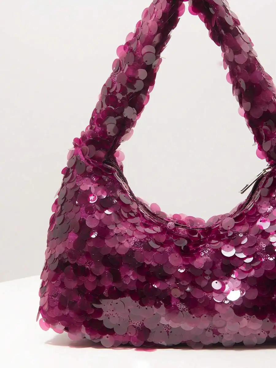 

Sequin Hobo Shoulder Bag For Women Party Evening Handbag