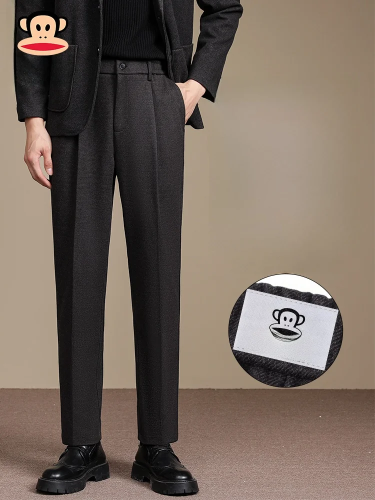 

Мужские шерстяные брюки Paul Frank с защитой от морщин, свободного кроя, прямые, модные, осенняя новинка