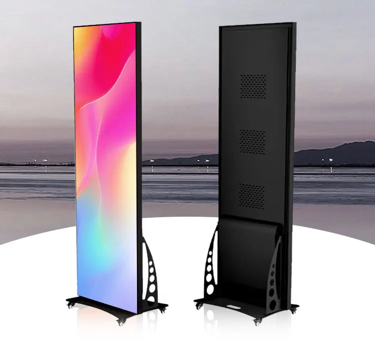 Display a LED per poster digitale HD per interni di alta qualità P2.5 Macchina pubblicitaria pieghevole Display per poster a LED Schermo per poster a LED