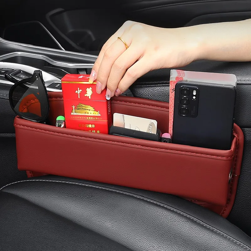 

Car Seat Gap Storage Box For Phones,Glasses,Wallet,Keys,Card,Sundries Tidying Tray With Charging Hole Organizer Case Accessories