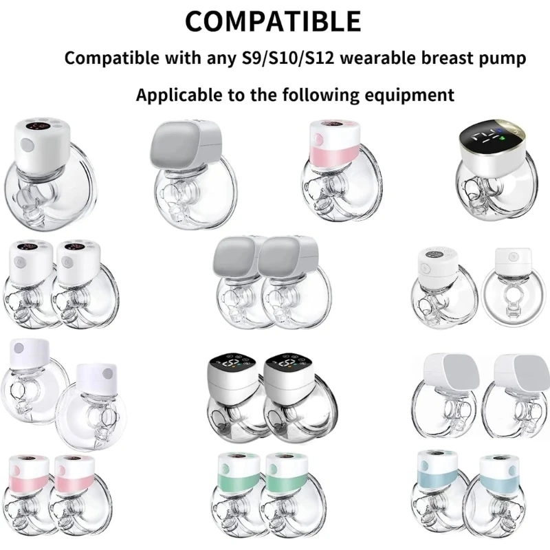 7Pcs Attachment Breast Accessories Set Dust Cover for S12 Electric Breast Improve Pumping Experience