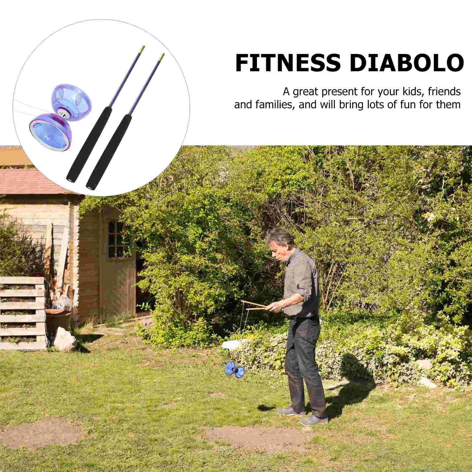 Double-headed Diabolo Bearing Fitness Kids Toys Soft Rubber Classic for The Elderly Juggling