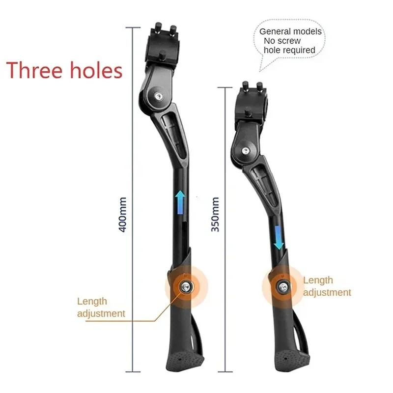 Adjustable Bicycle Stand For 24-29 Inch Wheels Aluminum Alloy Side Support Feet Parking Kickstand Cycling Equipment Part view 6