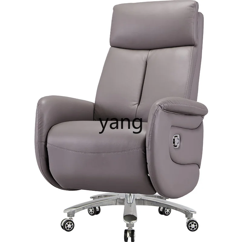 

Yjq Electric Reclining Executive Chair Business Computer Home Comfortable Office Chair High-Grade Leather Massage