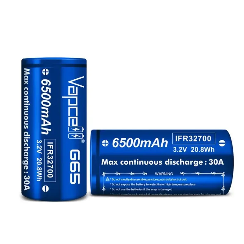 Original Vapcell G65 IFR 32700 Battery 6500mah High-capacity 30A 3.2V  Rechargeable Lithium Iron Phosphate Battery For E-bike