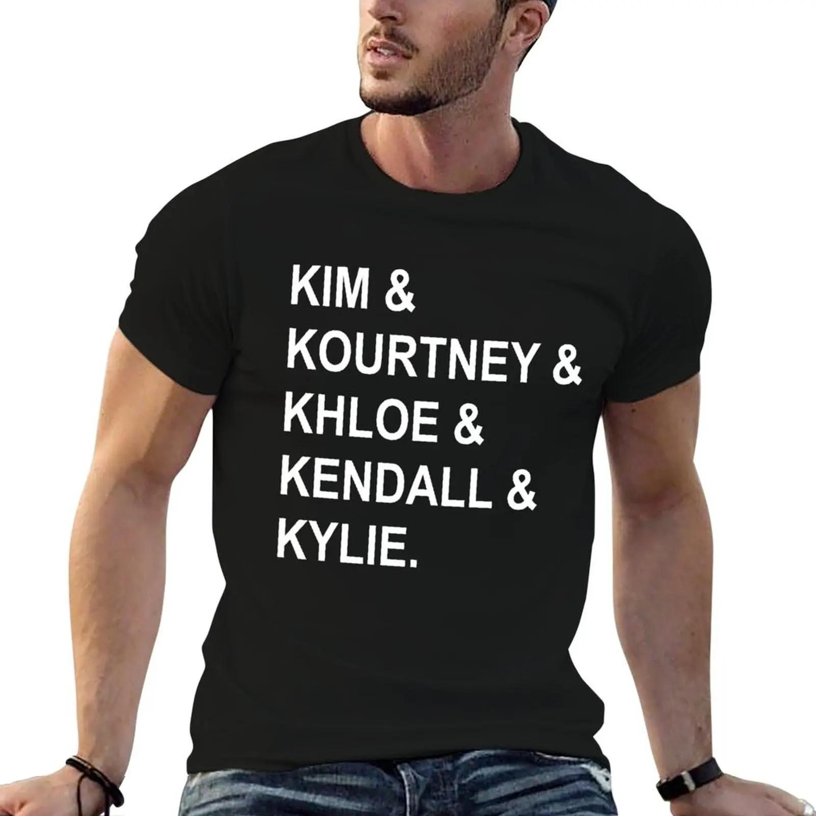 Футболка Kim & Kourtney & Khloe & Kendall Kylie, универсальная футболка больших размеров
