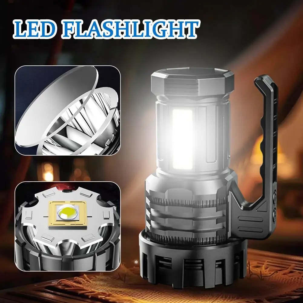 

YJ-C03 High Power LED Flashlight Waterproof Fishing Powerful Rechargeable Searchlight Lantern Torch USB Camping Spotlight L O5U4