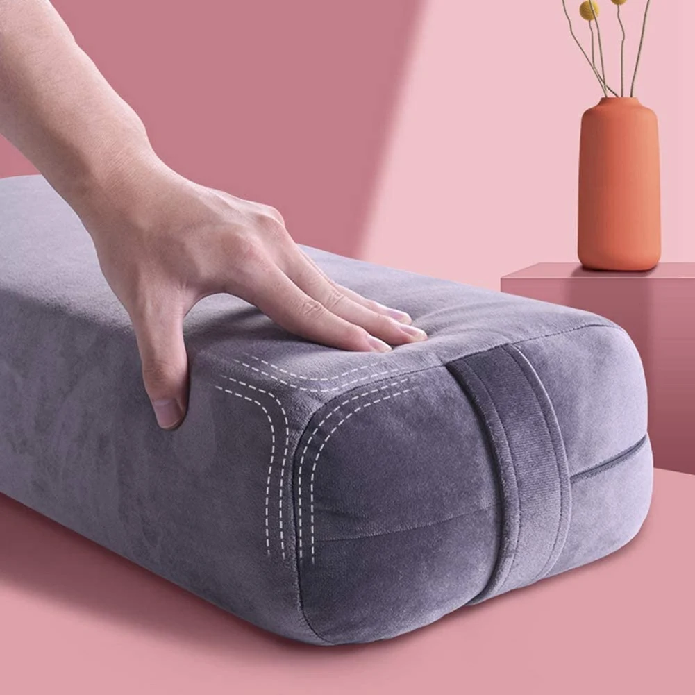 Almohada de refuerzo de Yoga para meditación y soporte, cojín de Yoga Rectangular, accesorios de Yoga lavables a máquina
