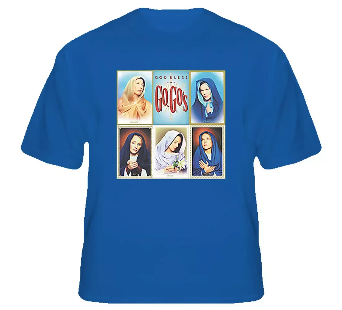 God Bless The Go Gos 80s Retro Music Cool Girl Group T Shirt