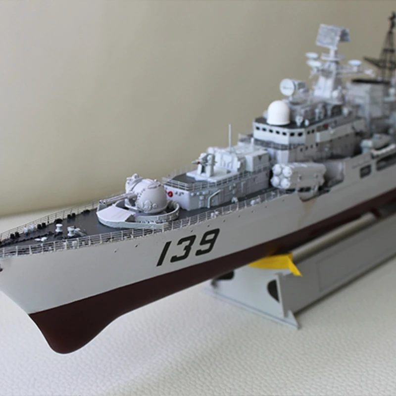 Assembling Battleship Model 1/350 Simulation Warship Navy 139 Ningbo Guided-missile Destroyer Model Kit