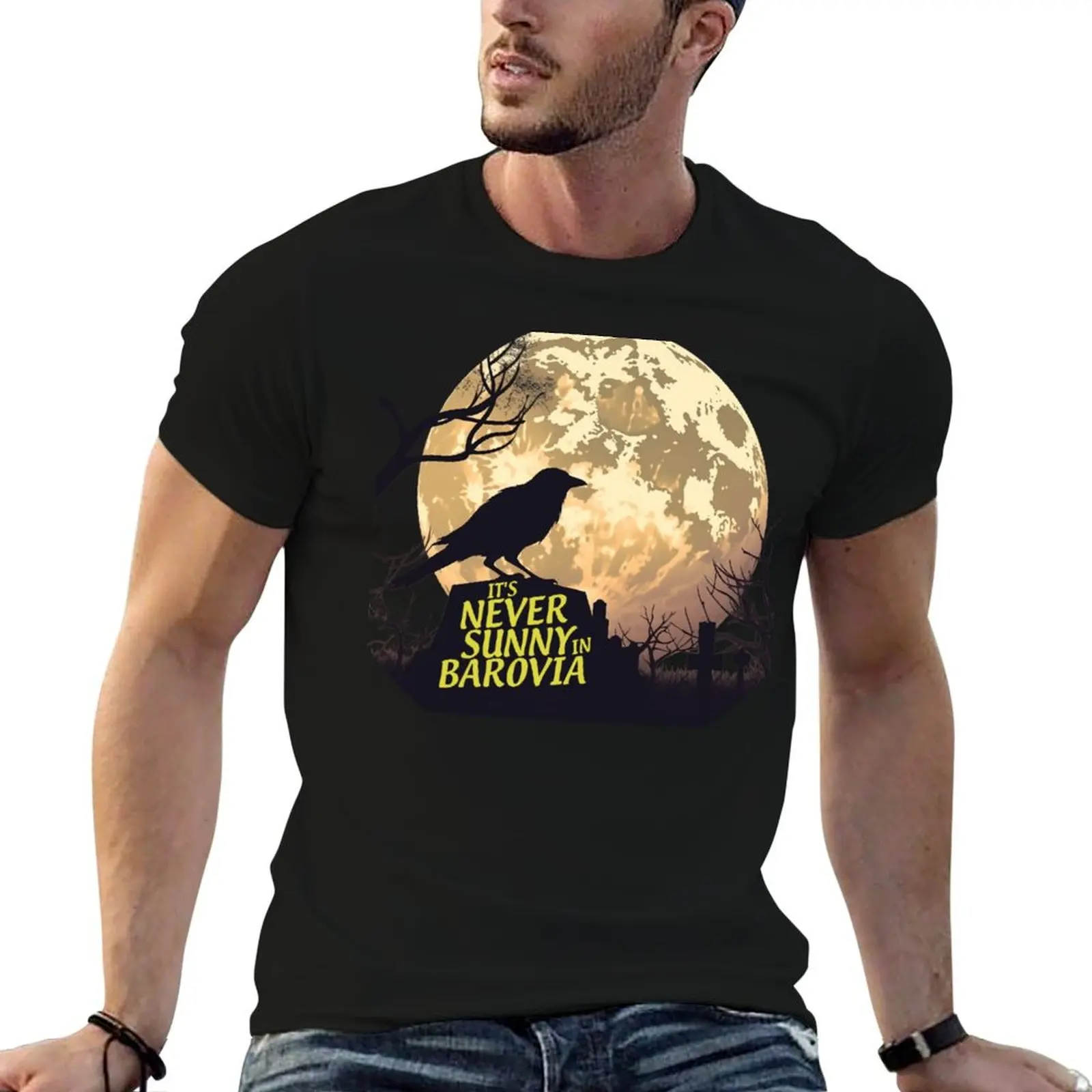 

Мужская футболка Never Strahd Sunny Of Iin Curse, мужская рубашка Barovia, однотонная футболка для футболки