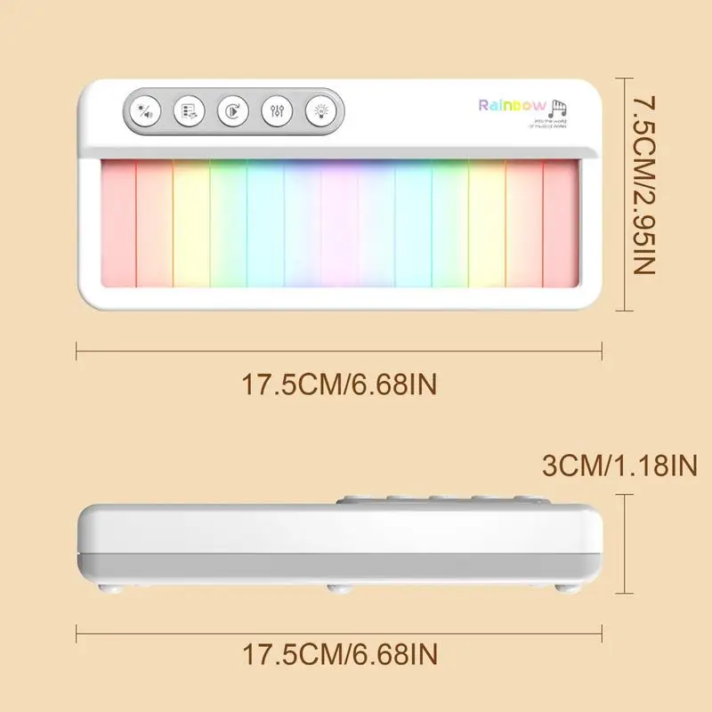 ของเล่นเปียโนสําหรับเด็ก 5-in-1 สาวเปียโนของเล่นเพลงเครื่องดนตรีการศึกษาของเล่นไฟเด็กวัยหัดเดินเครื่องดนตรีสําหรับเด็ก