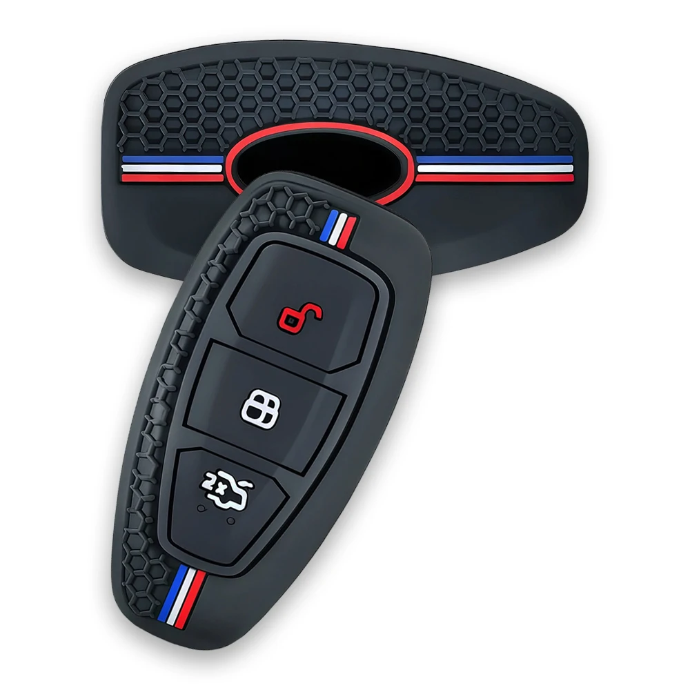 3 Buttons Silicone Car Key Case for Ford C-Max Mondeo Kuga Fiesta Titanium Ford Focus 3 4 ST MK3 MK4 Fob Cover Bag Accessories - view 4
