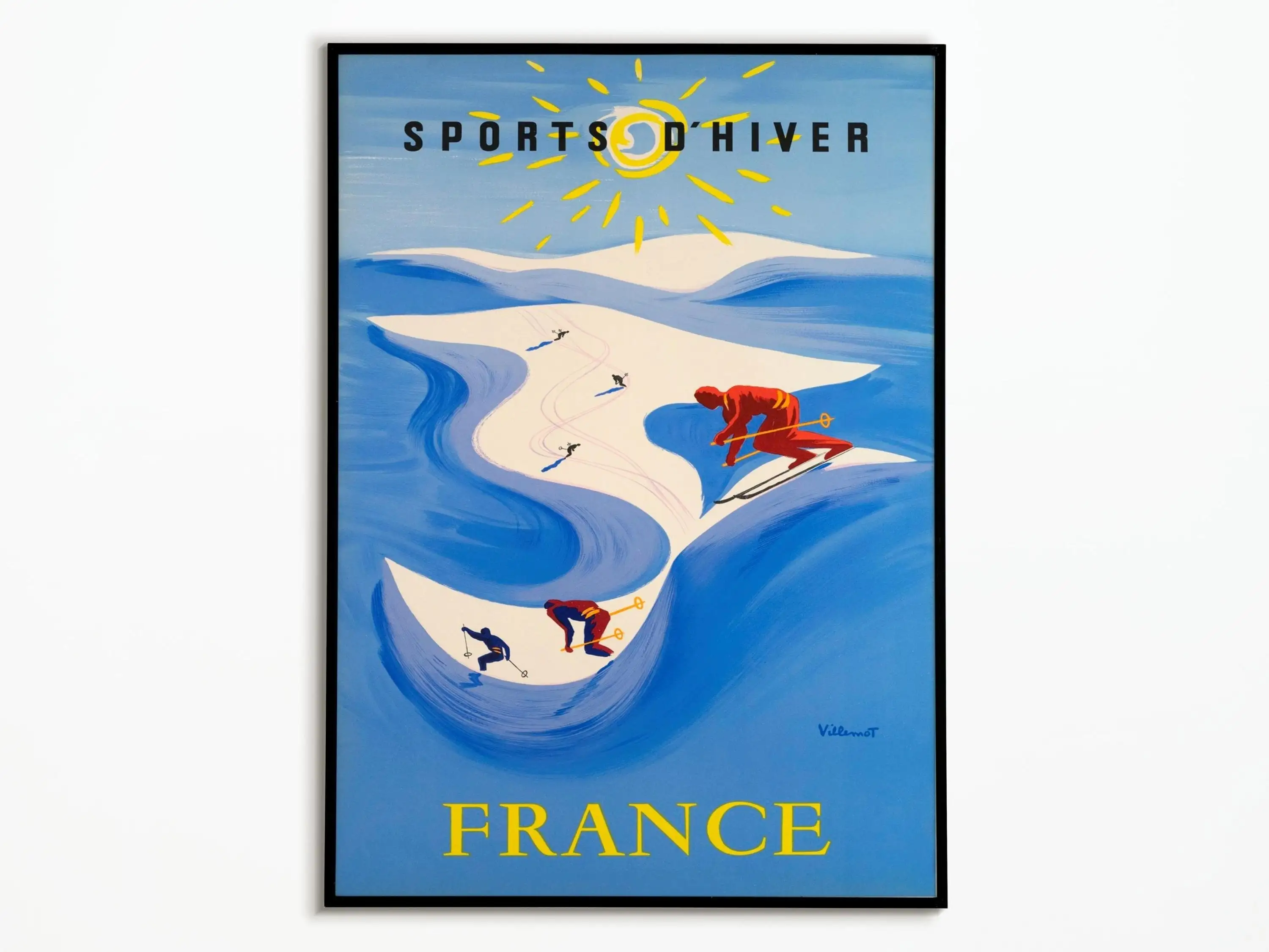 Vintage Air France Beach Besançon Corsica Travel Winter Ski Alps Poster Print Wall Art Pictures Canvas Painting Room Home Decor