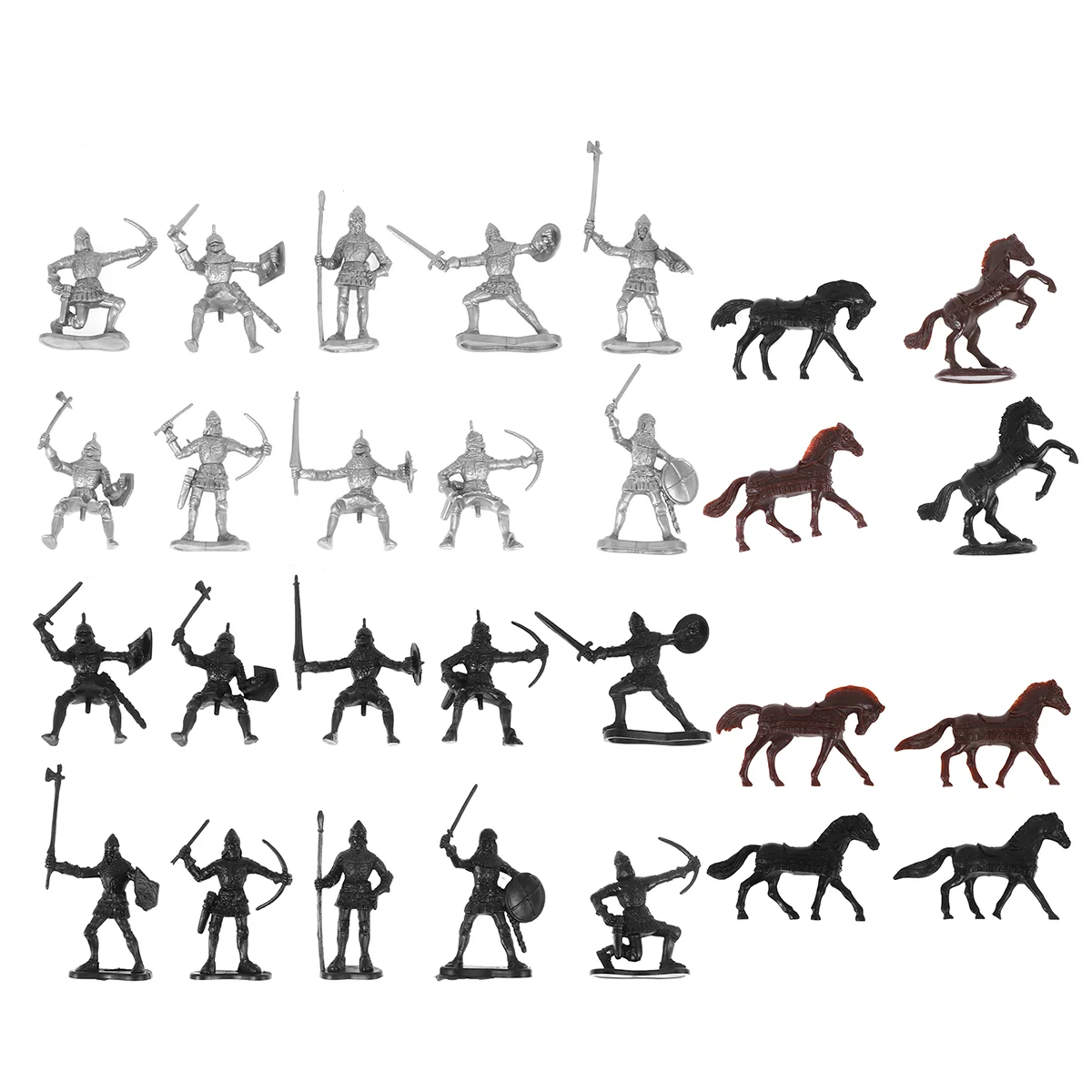 28 Pcs Horseman Model Toy Cavalryman Knowledge Toys Soldier Workmanship Details