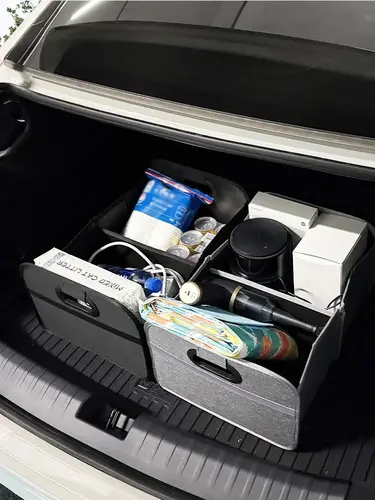 Imagen 2 del producto Organizador de maletero para suv, caja de almacenamiento portátil plegable para coche para acampar, almacenamiento al aire libre, multifuncional, ahorro de espacio