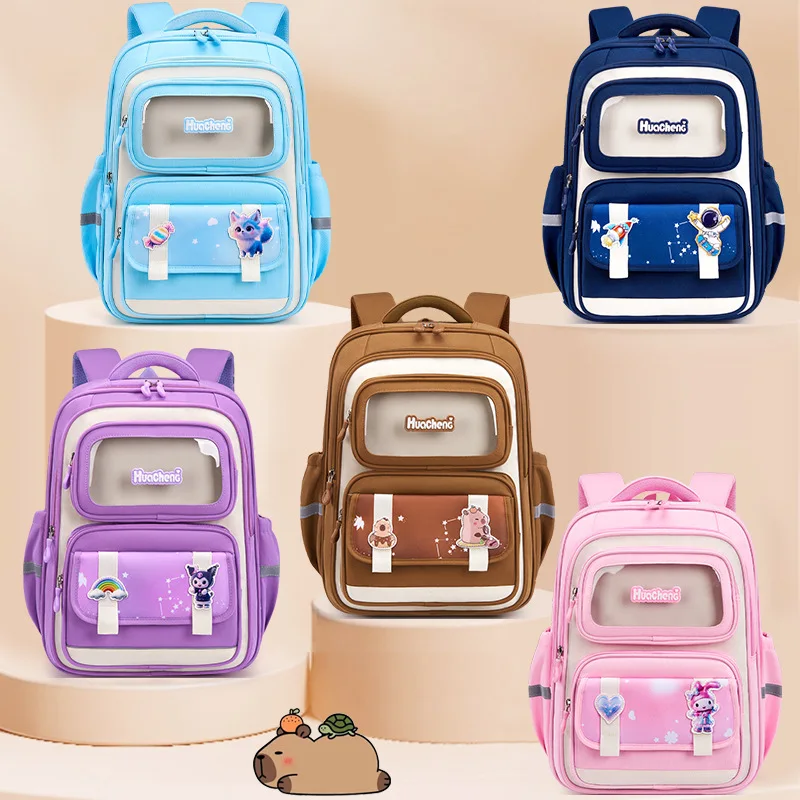 

Cartoon Capybara Backpack Large Capacity Water-Repellent Schoolbag For Pupils Alleviate Burden Light-weight Backpack Students