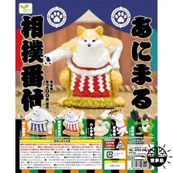 YELL Original Gashapon Kawaii Capsule Toys Figure Animal Sumo Wrestling Match Polar Bear Akita Cute Anime Figurine Decor