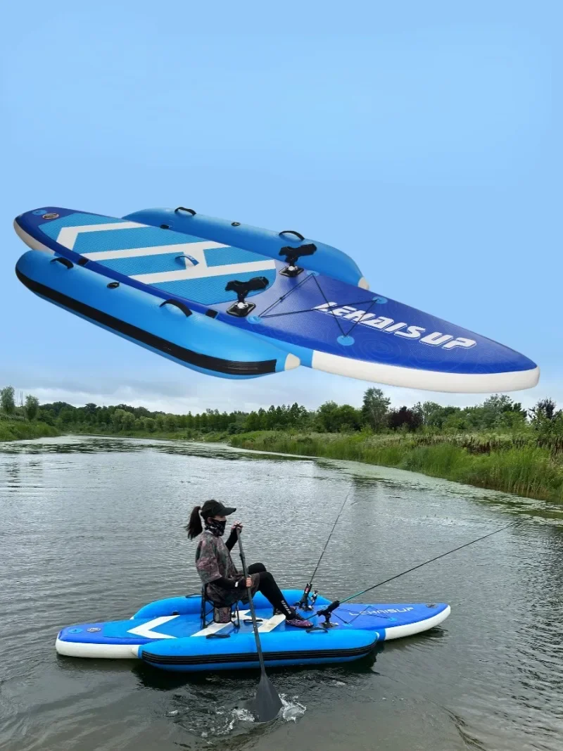 fishing paddle board boat double layer inflatable paddle board double parent-child sea paddle surfboard