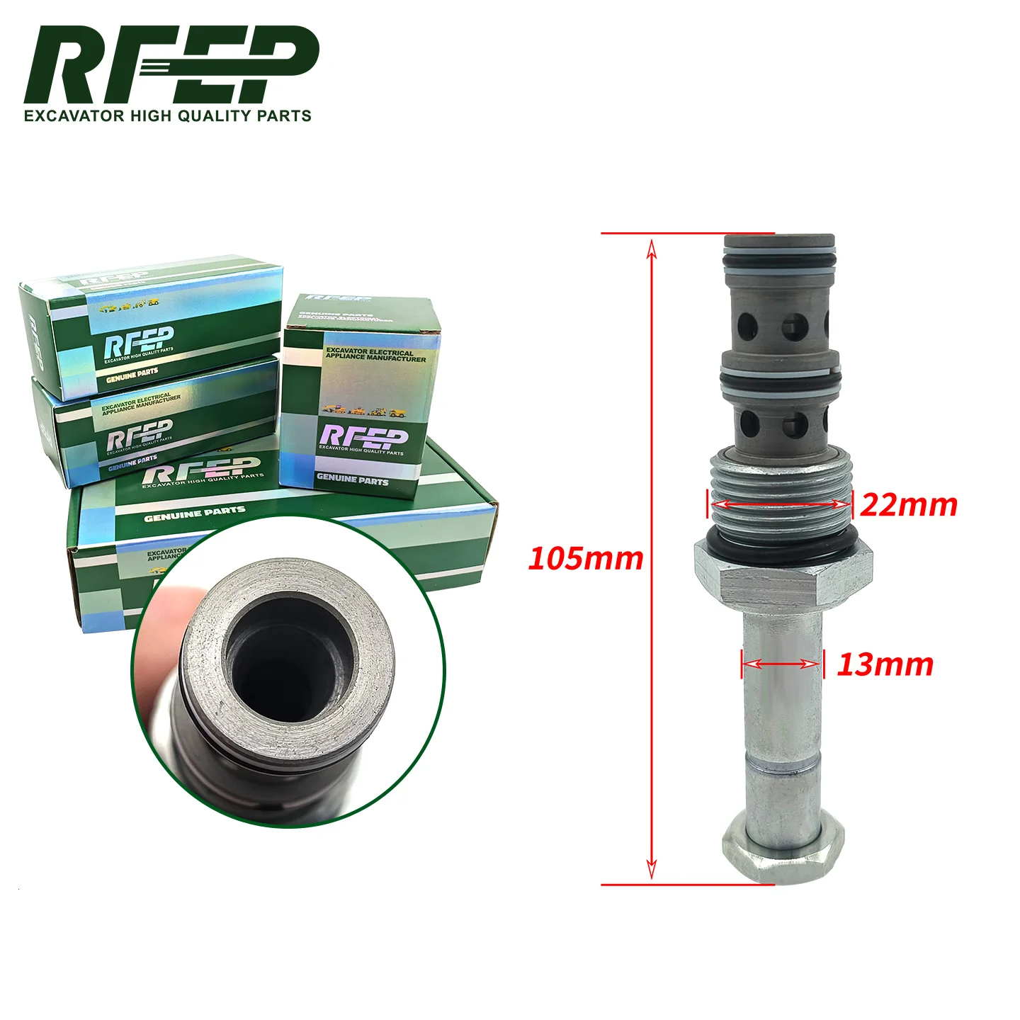 31N4-30131 Solenoid Valve Spool Premium Alloy Steel Hydraulic Spare Parts For Doosan DH150-7 Excavator