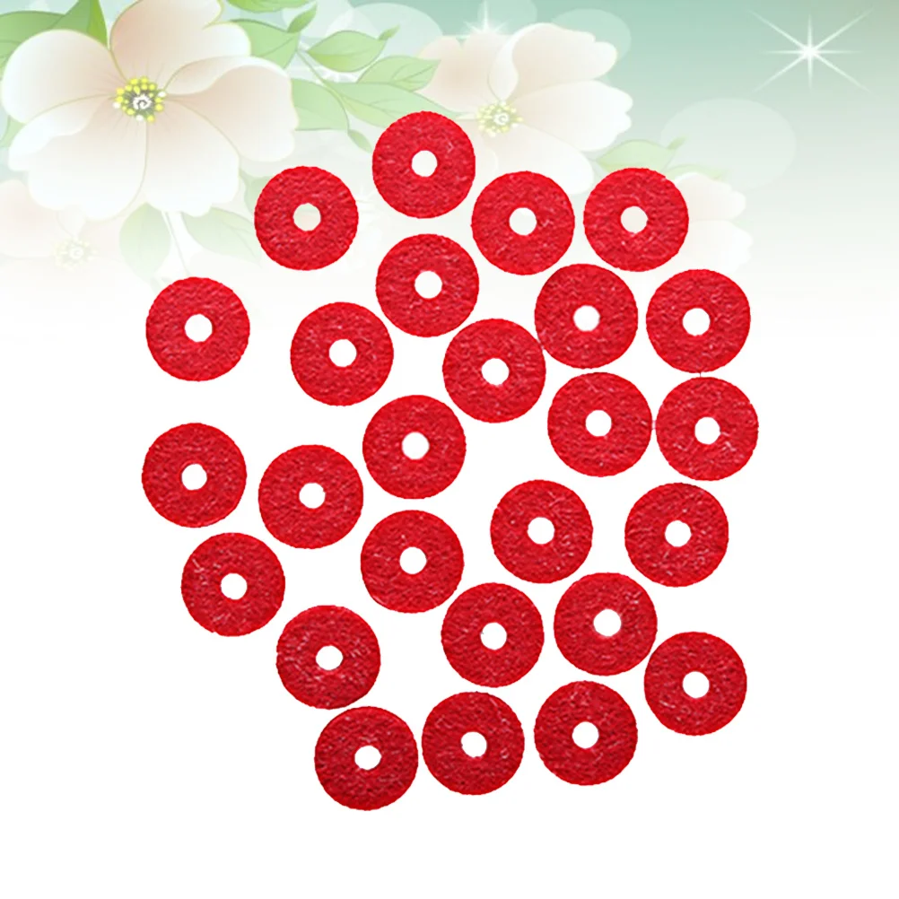 

90Pcs Red Guitar Gasket Pads Soft Lightweight Replacement Parts Protect Bridge for Tl Jazz Electric Guitar Accessories