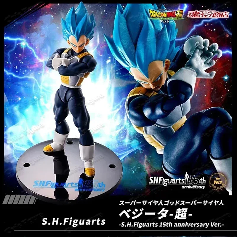 

В наличии: Коллекционная фигурка S.H.Figuarts Vegeta Super Saiyan God Blue Red Hair, 15-летнее юбилейное издание, Dragon Ball Z