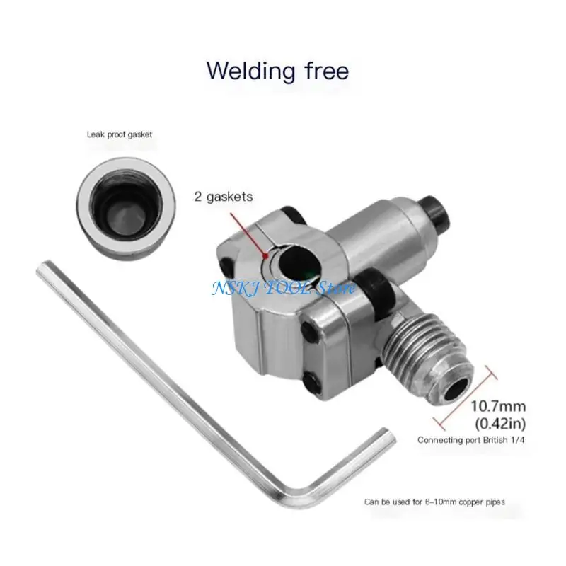 L8RC Piercing Valves for Refrigerator BVP31 Refrigeration Needle Valves Liquid Adding Refrigerator Tap Valves with Wrenches
