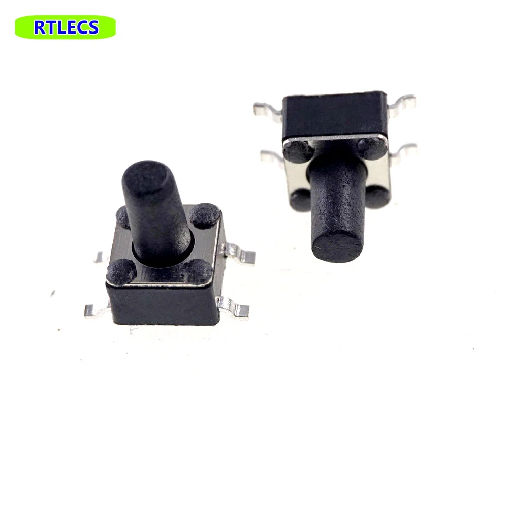 10Pcs Tact Switch SMD Type 4.5x4.5x7.0MM Height 250gf Rohs Light Push Button Tactile Switch Reflow Solderable