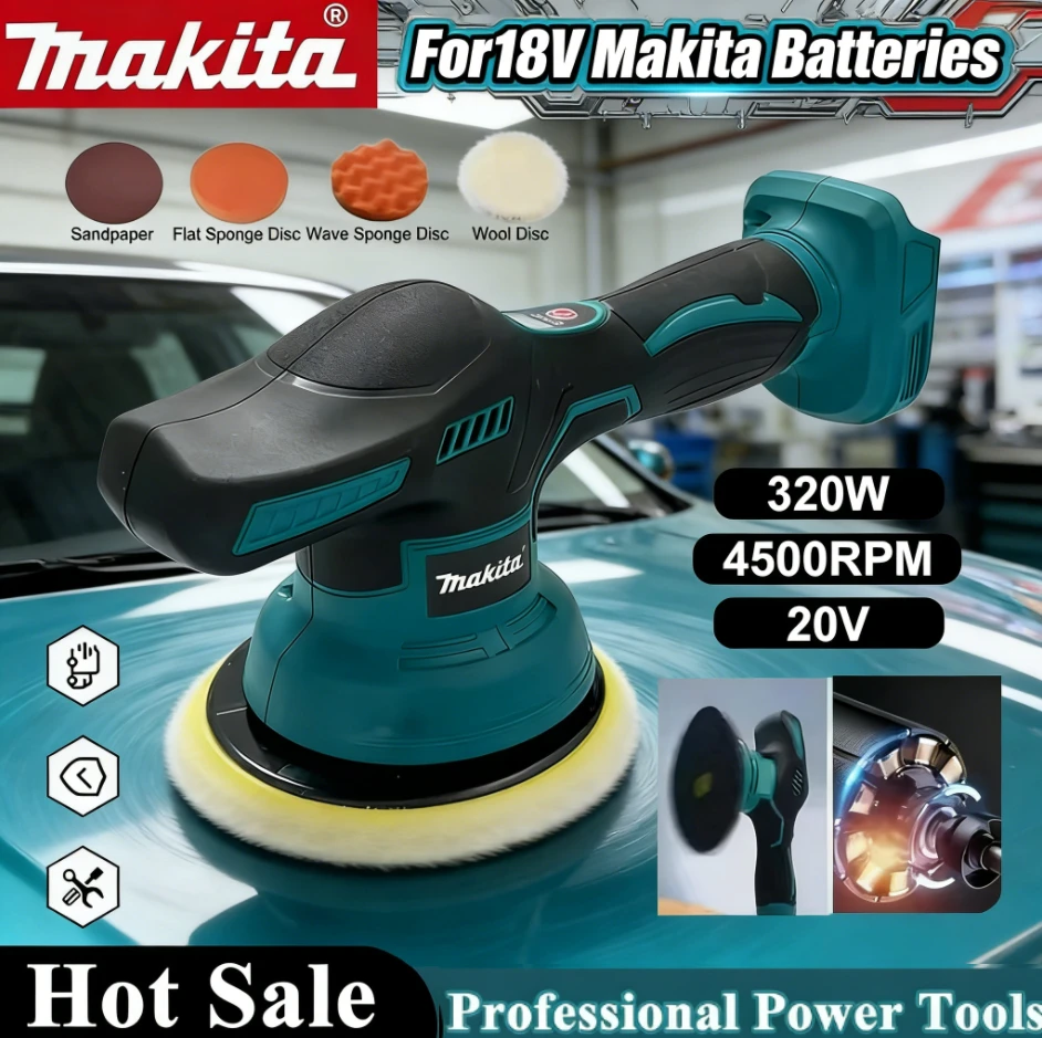 

Makita Digital Display Cordless Car Polisher 8 Gears Electric Polisher Auto Car Waxing Polishing Machine For Makita Battery