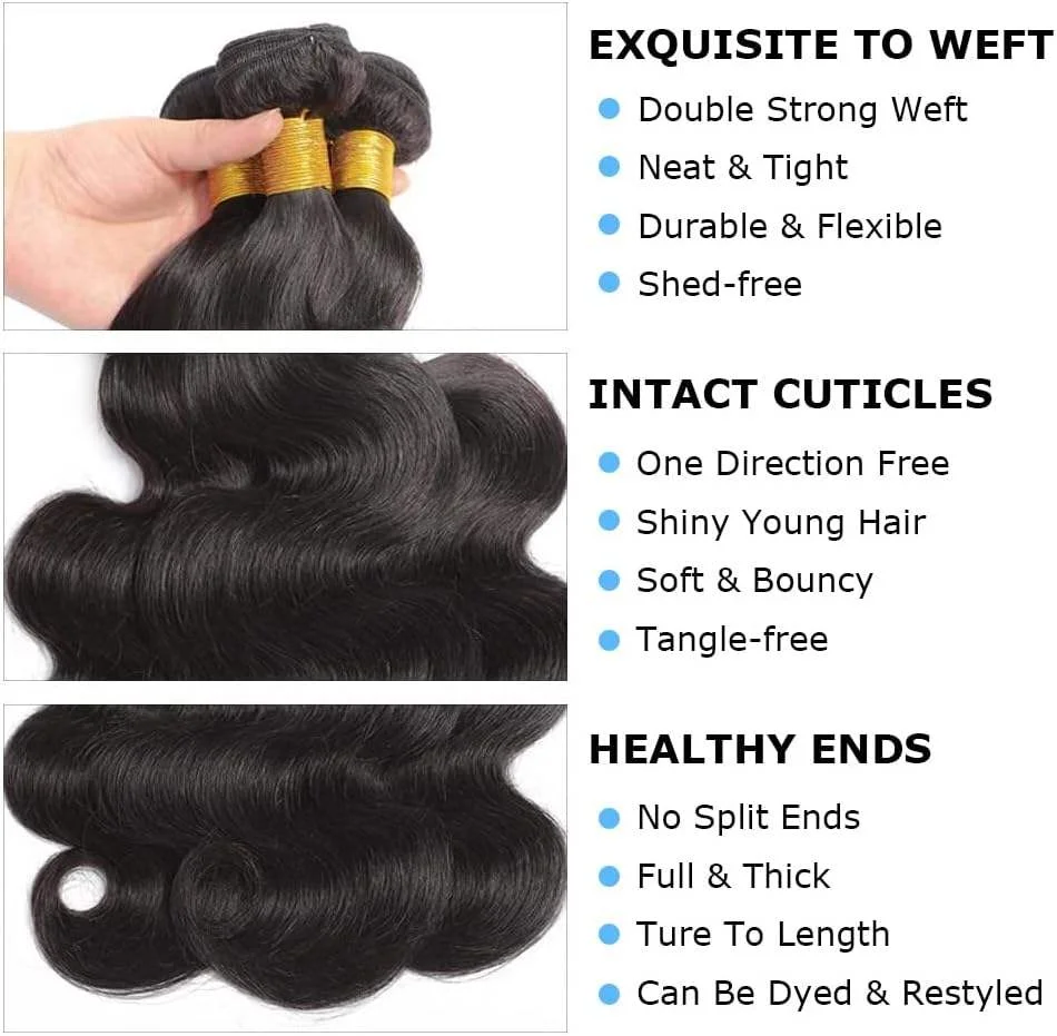 12A بالجملة البورمية الشعر البشري حزمة مع 4x4 الدانتيل إغلاق الجسم موجة اللون الطبيعي عذراء الشعر نسج حزم للنساء السود #4