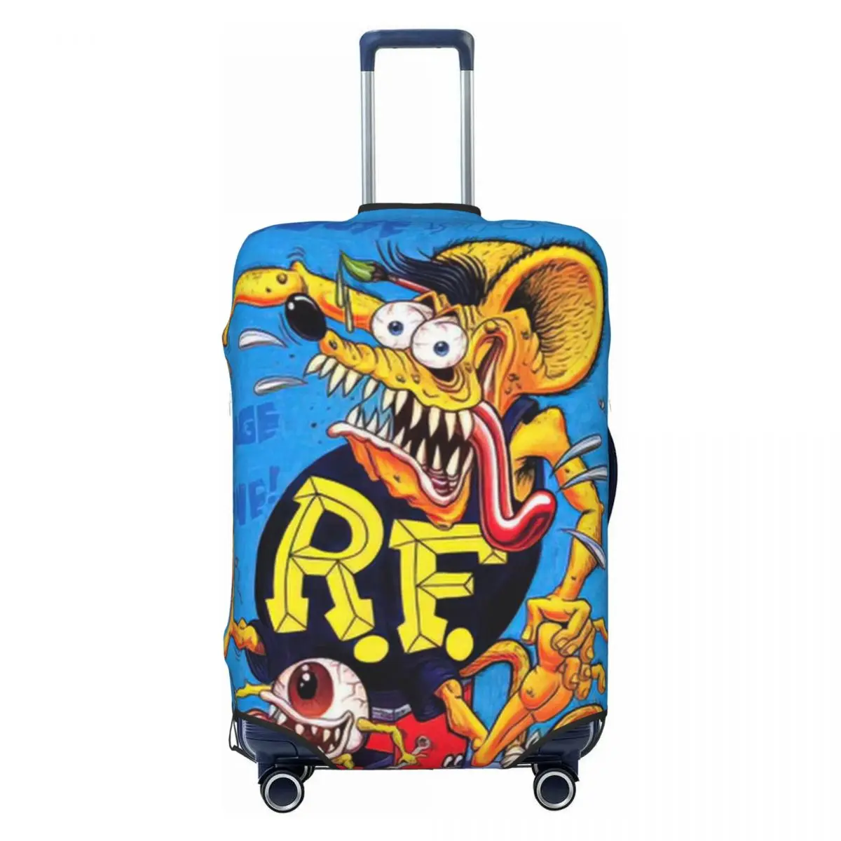 The Rat Fink Print Luggage Protective Dust Covers Elastic Waterproof 18-32inch Suitcase Cover Travel Accessories