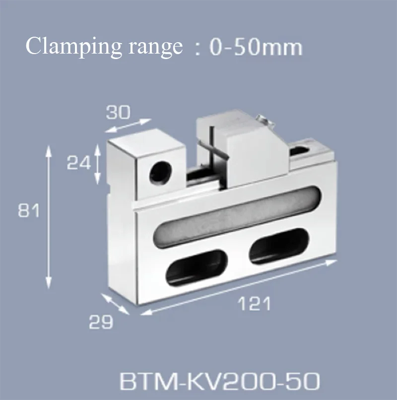 

1pcs CNC Wire EDM High Precision Vise Stainless Steel 2" Jaw Opening 0-50mm Clamping