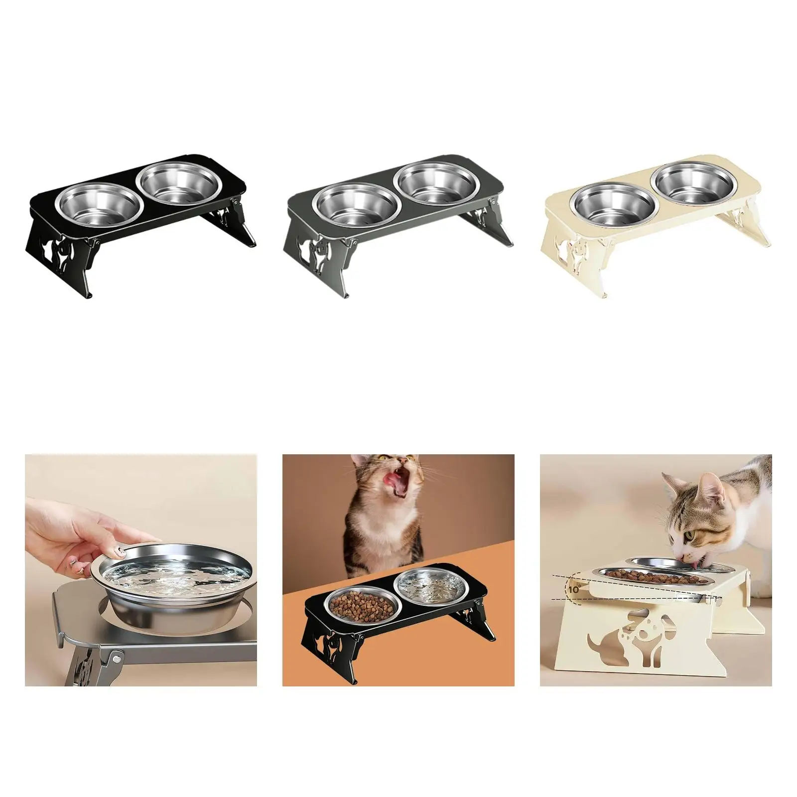 

Приподнятые миски для собак Станция для кормления собак Кормушка для собак Поднятая подставка для миски для собак