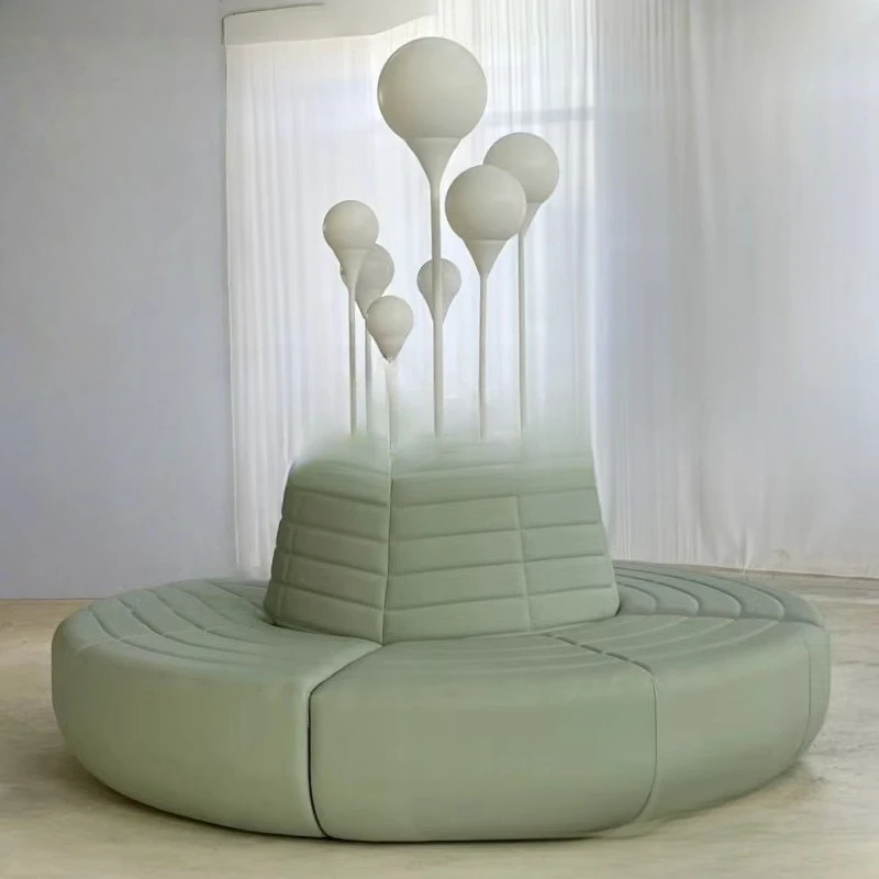 Round Combination Sofa Library Hotel Lobby Waiting Area Resting Area Entertainment Area Play Reading
