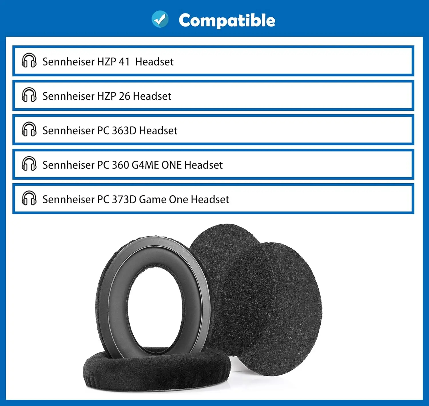 交換用ソフトイヤーパッド,hzp 41 pc 363d hzp 26 pc 360 g4me one pc373dゲームワンヘッドセットと互換性があります