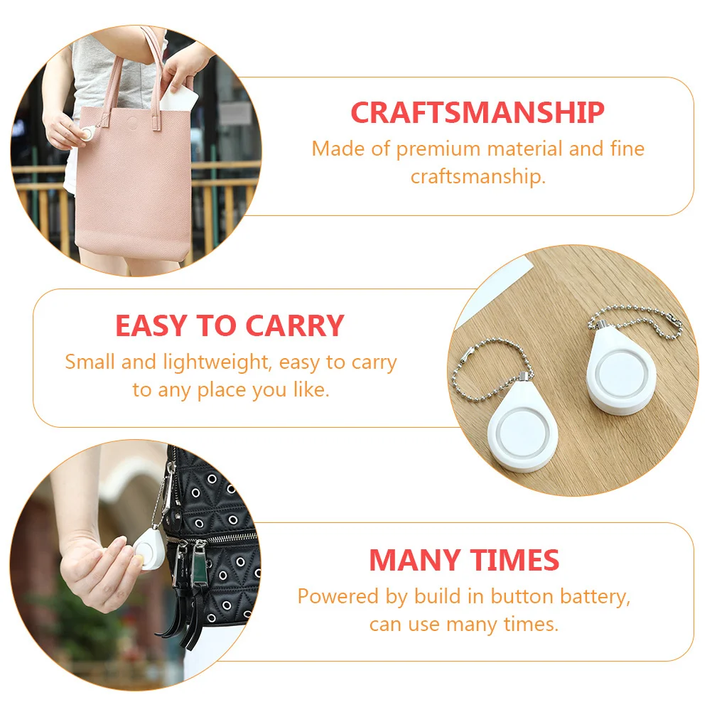 إنذار بصوت عالٍ محمول 120 ديسيبل حجم صغير سهل الحمل إنذار أمان شخصي للنساء للاستخدام في حالات الطوارئ في الهواء الطلق #4