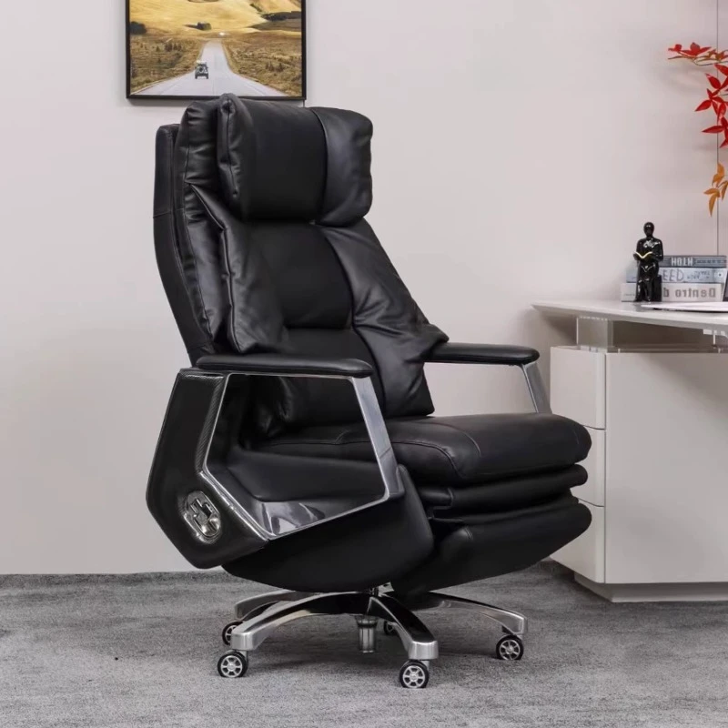 Nordic Comfortable Footrest Office Chair Relaxing Wheels Mobile Silla Oficina Furniture Luxury Boss Chair Designer Living Room
