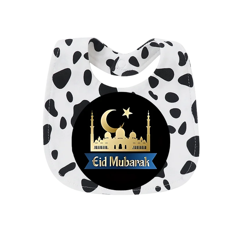 Arabic Pattern Print Double Layer Burp Bib Snap Button Adjustable Leak Proof Newborn Essentials Baby Products Cute Baby Gift