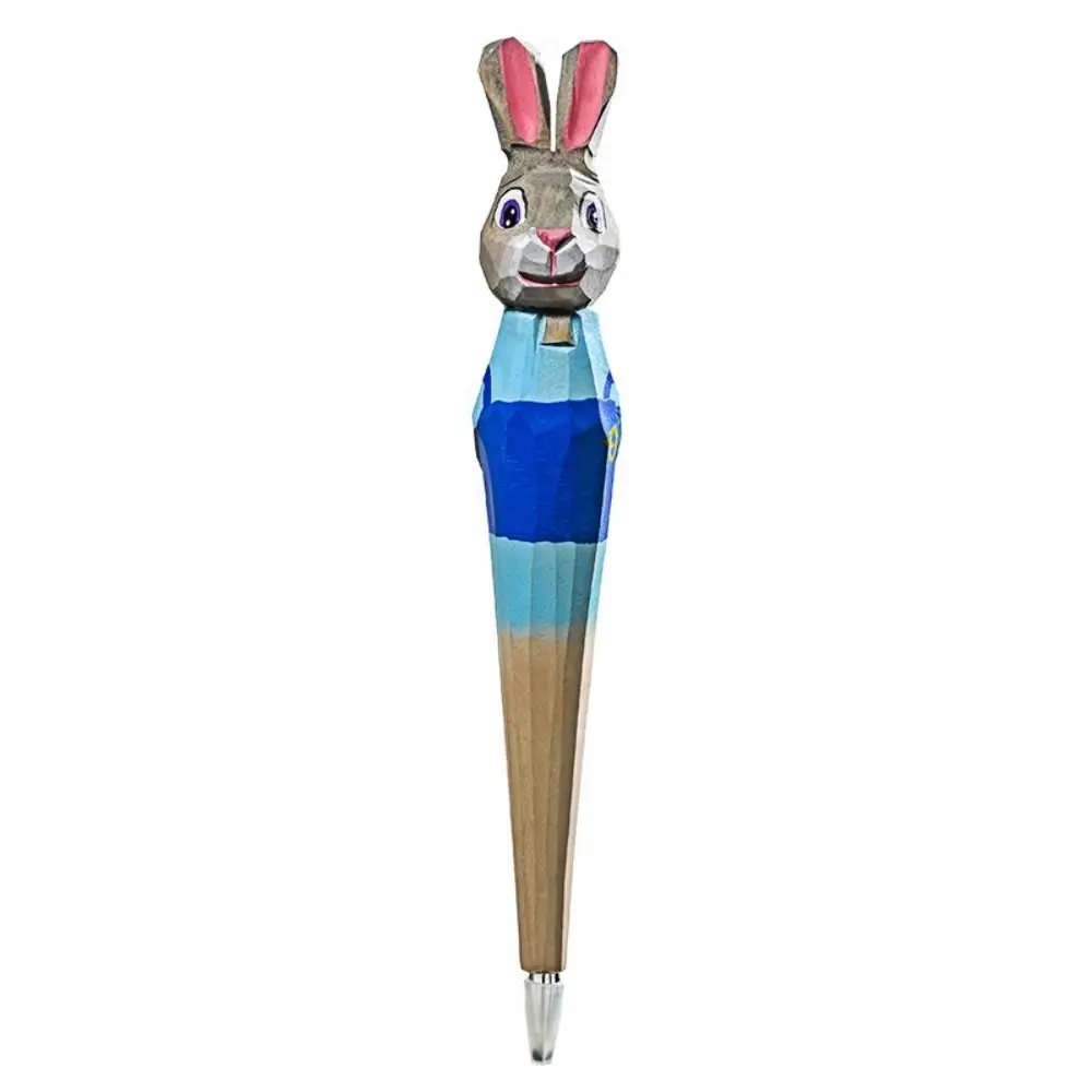 

Writing Smoothly Wood Carving Animal Pen Handcrafts Pen Quick-Drying Animal Shape Gel Pen Signing Writing Creative Neutral Pen