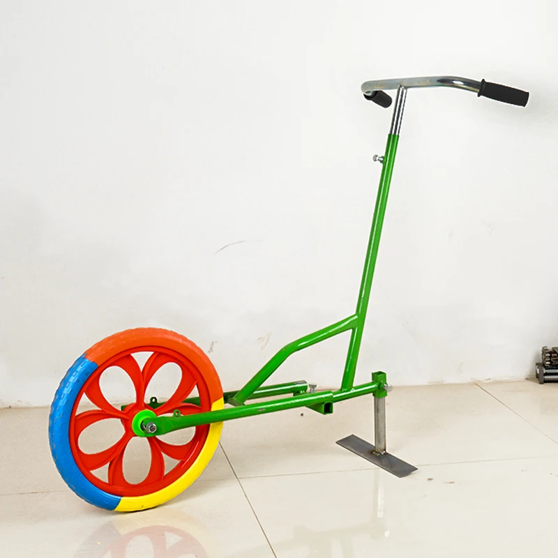 

Hand push hoe, lawn mower, scarifier, micro-tiller