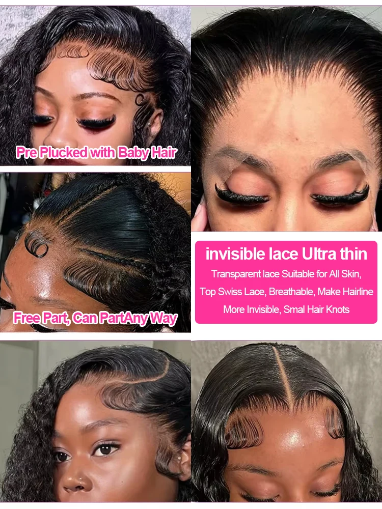 300% الكثافة 40 46 بوصة موجة عميقة شعر مستعار أمامي 13x4 13x6 HD مجعد الدانتيل أمامي باروكة من شعر طبيعي بيرو 7x5 ارتداء الذهاب شعر مستعار غلويليس