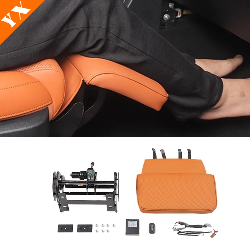 For Haval H9 2024-2026 Accessories Black Orange Car Electric Lifting Leg Rest,Queen Leg Rest,Electric Seat Modification