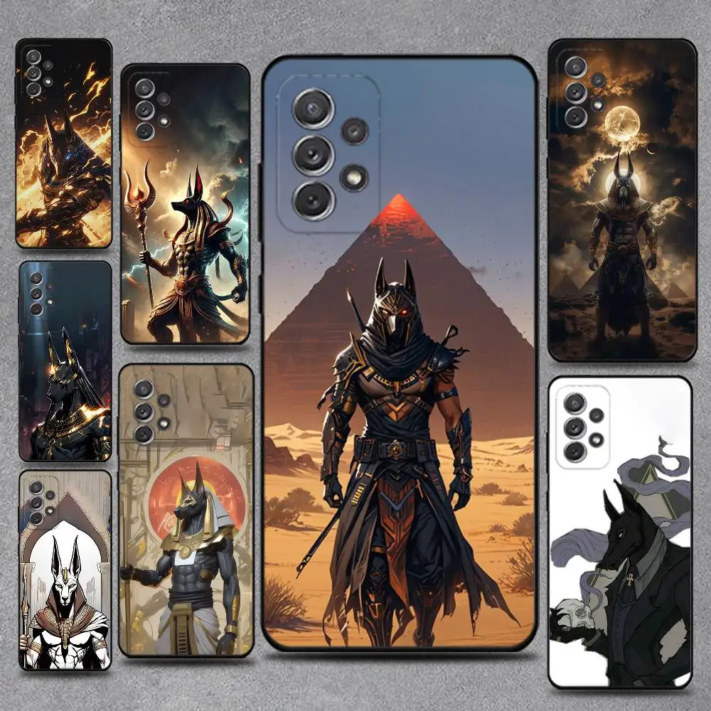 

Anubis Ancient Egyptian God Phone Case For Samsung S25,S24,S21,S22,S23,S30,Ultra,S20,Plus,Fe,Lite,Note,10,9,5G Black Cover