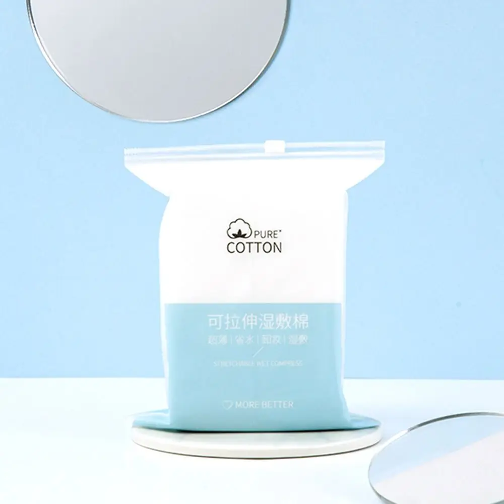 50/200 Uds cuidado de la piel compresa húmeda estirable algodón desechable sección delgada removedor de maquillaje pieza de algodón máscara de algodón cosmética