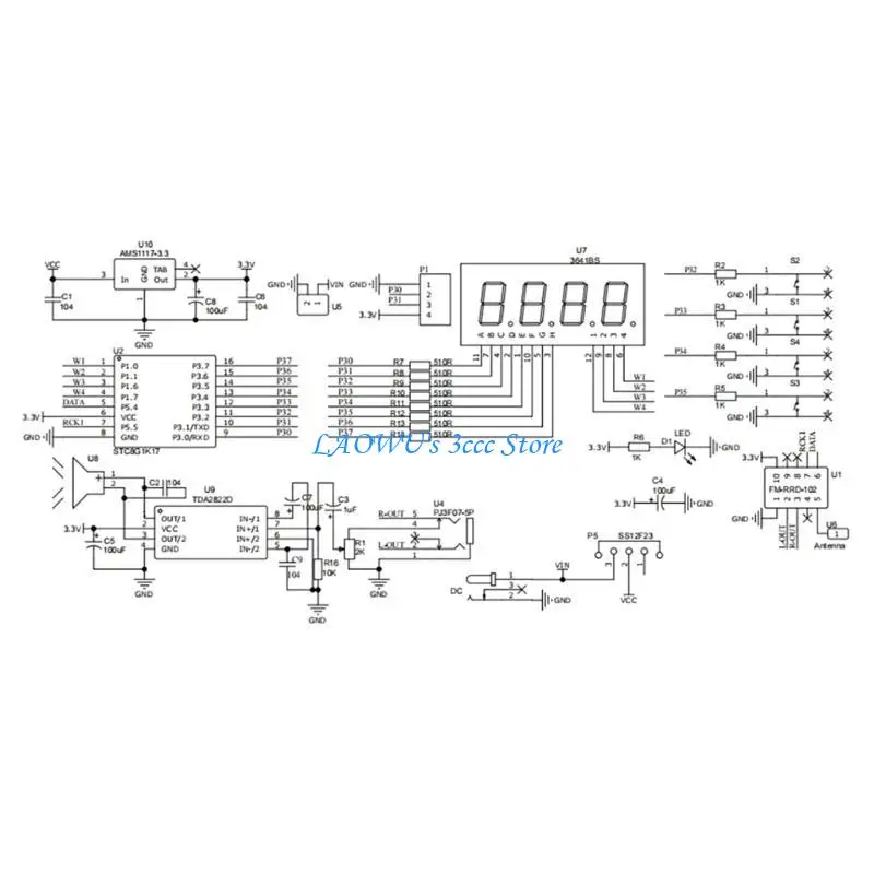 

Y8AD Soldering Exercise FM Radio 87-108MHz DIY Electronics with/Not with Case