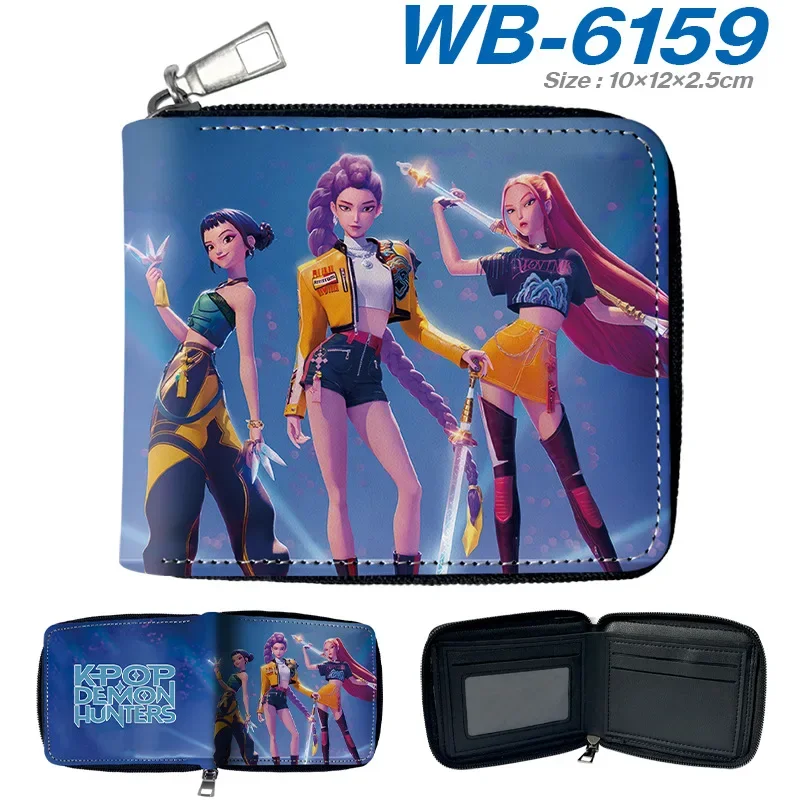 K-pops شيطان الصيادين أنيمي محفظة نسائية للعملات المعدنية عمل الشكل Kawaii رومي زوري ميرا موضة سستة محفظة جلدية صبي الفتيات هدية عيد ميلاد