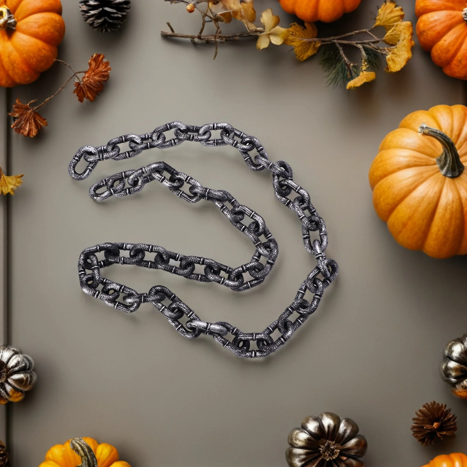 سلسلة بلاستيكية ربط ديكور 1/2 متر سلسلة حاجز سلسلة وهمية للهالوين لدعائم الحفلات #5