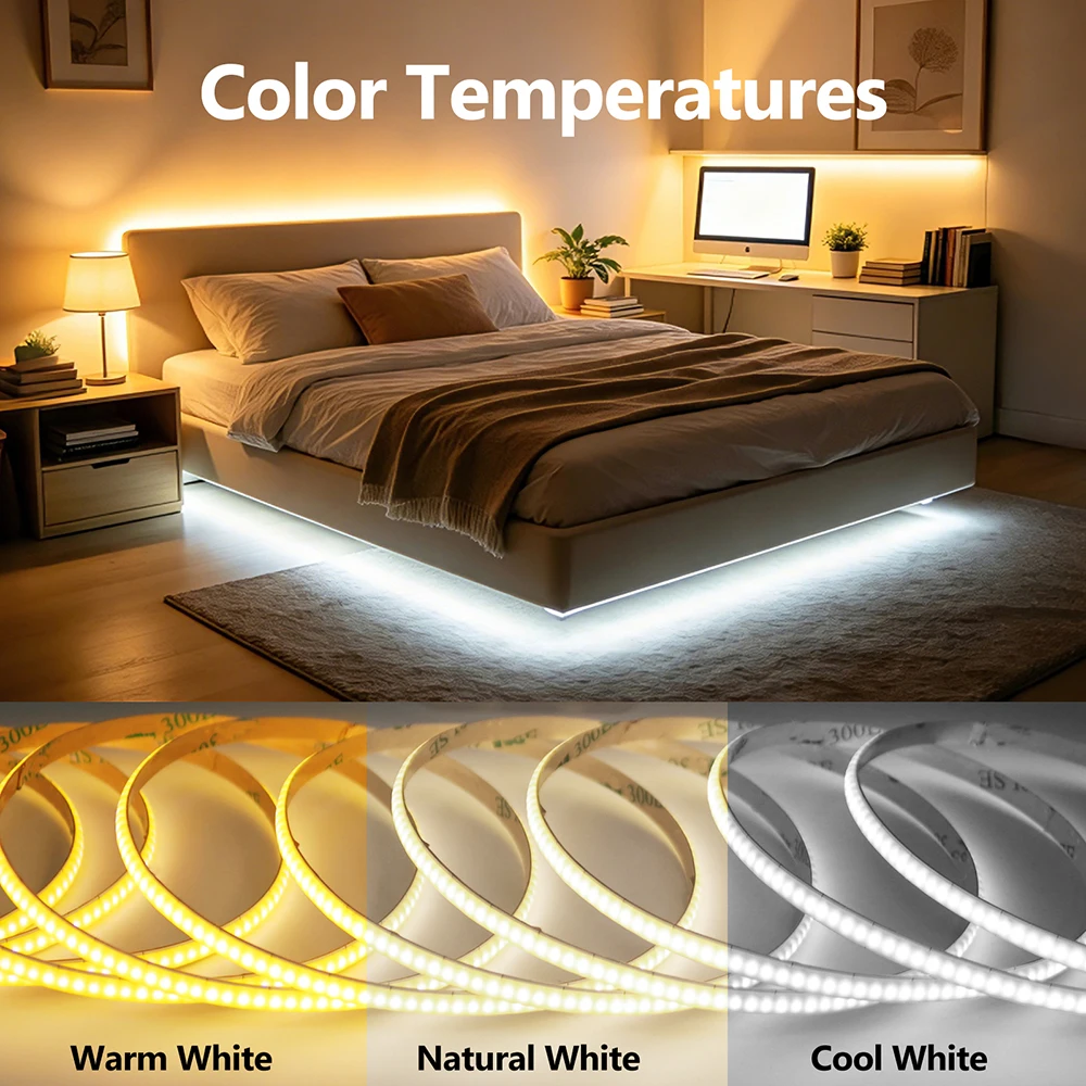 5Vバッテリー電源COB LEDストリップ 3mm 5mm  - Decor Lighting Hours のレビューと価格